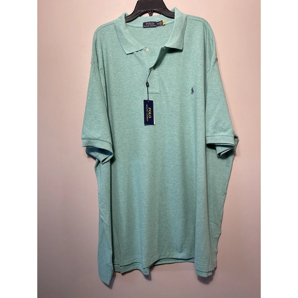 Ralph Lauren Polo Men's The Iconic Mesh Polo Shirt Green Big & Tall 4XL New $125